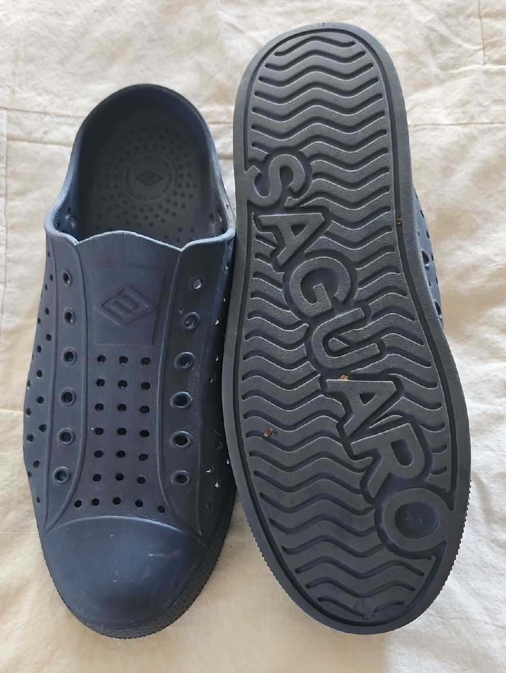 Native Jefferson Saguaro Mens 8 Womens 10 Slip-On Shoe - Navy